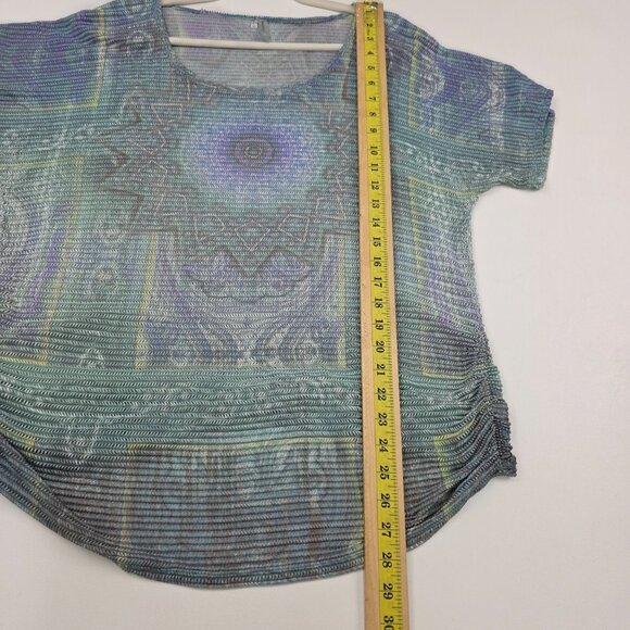 Maurices Womens Metallic Ribbed Top w/Ruched Side Hem Multicolor‎ 1X Boho Fairy - Picture 13 of 14